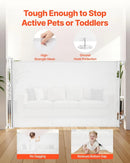Retractable Baby Gate - White