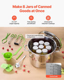 Canning Supplies Starter Kit - 11 Piece Stainless Steel Water Bath Canner