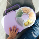 2-in-1 Bento Style Lunchbox - Grape Purple