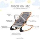 2-in-1 Baby Rocker and Stationary Seat - Grey