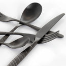 20pc Stainless Steel Flatware Set - Matte Black