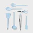 8pc Nylon Kitchen Utensil Set with Holder - Blue