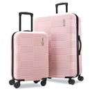 Checkered Hardside Carry On Spinner Suitcase - Pink