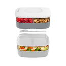 Stackable Lunch Box Container with Built-in Flatware - BPA-Free