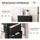 Dresser with 4 Drawers - Black