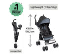 3D Mini Convenience Stroller - Slate Grey