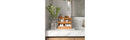 4pc Bamboo Stackable Organizer Storage Bins Set