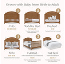 Perry 6-in-1 Convertible Crib - Chestnut