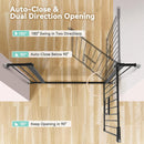 Auto Close Baby Gate, 29.5"-40.5" Extra Wide Black