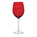 Set of 6 Wine Glasses - Ruby Red