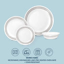 16pc Brushed Silver Dinnerware Set - Service for 4