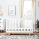 Marley 3-in-1 Convertible Crib - White Finish and Natural Legs