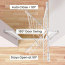 Baby Gate for Stairs and Doorways - White