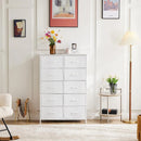 Dresser with 10 Drawers - White