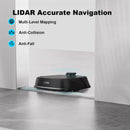 Robotic Vacuum Cleaner and mop, with Laser LiDAR Navigation - Black