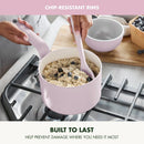 Rio Advanced 10pc Ceramic Nonstick Cookware Set - Pink