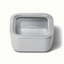 4.4 Cup Small Ceramic Coated Glass Food Storage Container - Gray
