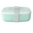 Stackable Lunch Box Container with Built-in Flatware - Aqua