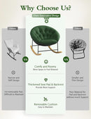 Round Saucer Rocking Chair - Natural Wood