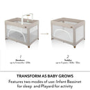 Eris One-Hand Playard with Bassinet - Coastal Coffee