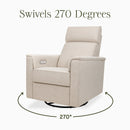Willa Plus Power Glider Recliner w/ Power Headrest - Performance Ivory Boucle