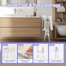 Folding Baby Changing Table with Bathtub and Universal Wheels