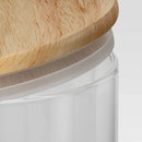 Glass Beverage Pitcher - Natural Wood