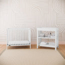 Teddi Convertible Mini Crib with Mattress - White