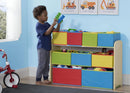 Deluxe 9-Bin Toy Storage Organizer Natural/Primary