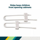 Double Door Baby-Proofing Cabinet Lock - 2pk - White