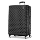 Checked Hardside Spinner Suitcase - Black