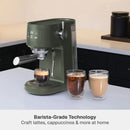 Barista Mini Espresso Machine with 15-Bar Pressure and Steam Wand - Dusty Moss