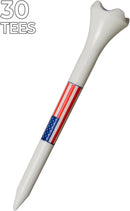 Pride Golf Tee Performance 3.25'' USA Flag Print Plastic Tee 30 Count