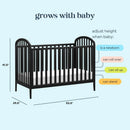 Beau 3-in-1 Convertible Crib - Black