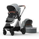 Ultimate 2 Stroller + Bassinet - Grey / Silver Frame