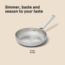 8-Inch Stainless Steel Frypan - Silver