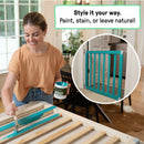 The Doorway 36S Series Custom Collection Safety Pet and Baby Gate - Natural Wood