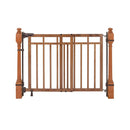Deluxe Top of Stair Baby Gate with Dual Banister Kit
