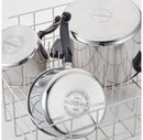 Covered Straining Saucepan - Stainless Steel