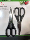 Proline Commercial Grade Chef's Shears - High Carbon Stainless Steel, 2 Count