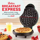 Dash Express Waffle Maker - Aqua - 8-Inch Dual Nonstick Waffle Iron