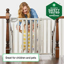 Wood Banister & Stair Safety Gate - Grey