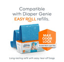 Diaper Pail with 18 Refill Bags - White