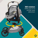 360 Rotating Modular Travel System - French Gray