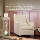 Kiwi Electronic Recliner and Swivel Glider with USB port - Performance Cream Eco-Weave