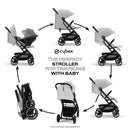 Beezy 2 Stroller - Lightweight Baby Stroller - Fog Grey