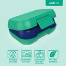 Kids' Snack Leak-proof Storage Container- Green/Navy