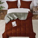 Light Weight Down Alternative Reversible Comforter Set, King - Brick