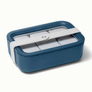 Medium Ceramic Coated Glass Food Storage Container - Navy
