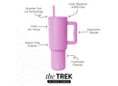 40oz Lidded Tumbler - Lily
